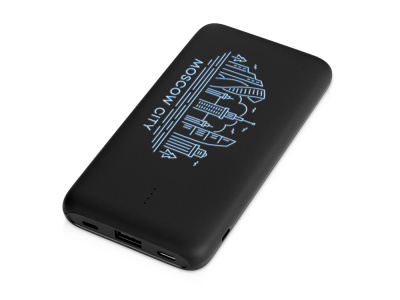 Внешний беспроводной аккумулятор с подсветкой лого "Reserve X". 8000 mAh, черный