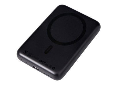 Магнитный внешний беспроводной аккумулятор «Polarix», QC/PD, 10000 мАч, черный