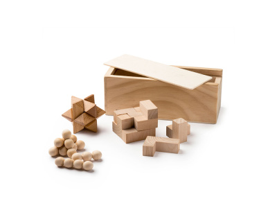 Набор головоломок "Камушки" из натурального дерева