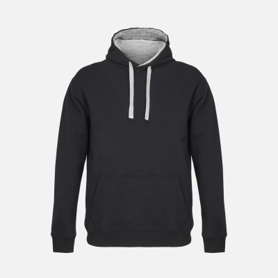 Худи унисекс Cameron, черное с серым меланжем, размер XS