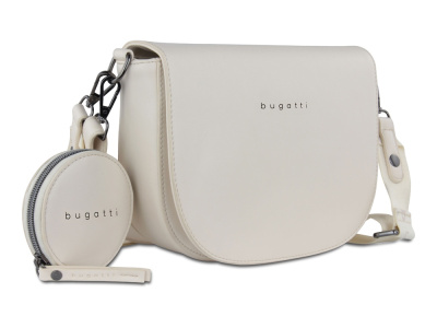 Сумка наплечная женская BUGATTI АЛМАТА | ALMATA, с кошельком, бежевая, полиуретан, 27х6х18,5 см