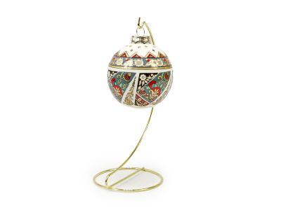 Шар Новогодний d8 см стиль Пэчворк «Новогодняя сказка»