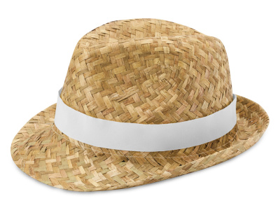 Pricus соломенная шляпа - Белый / Натуральный