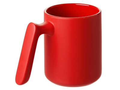 Кружка матовая с прямой ручкой "Axio", 360 мл, красный
