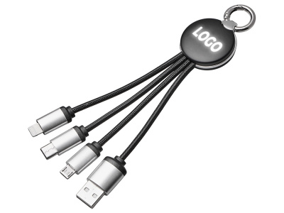 Кабель 3-в-1 с подсветкой лого «Ion mini»