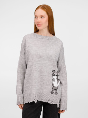 Джемпер Sharpick, серебристо-серый меланж, размер S/M