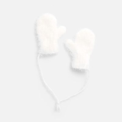 Подвеска на елку «Вьюжка», варежки, белая