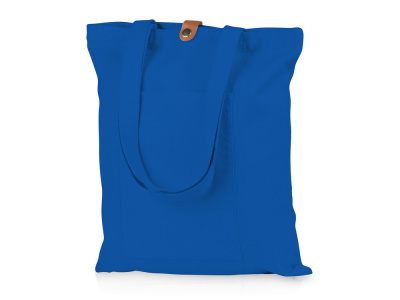 Сумка Clip из хлопка 340 г/м2 с застежкой из экокожи, синий