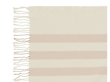 Плед Reglet, 130x150 см ( с учетом бахромы) 100% хлопок, бежевый