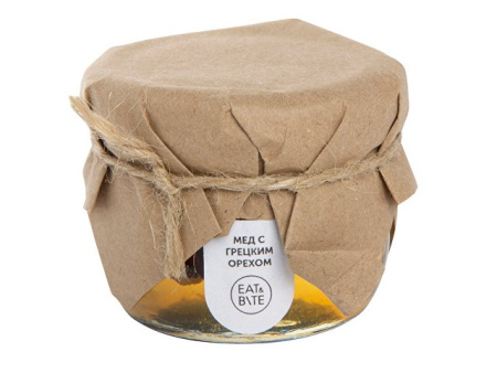 Сувенирный набор "Мед с грецким орехом" 120 гр