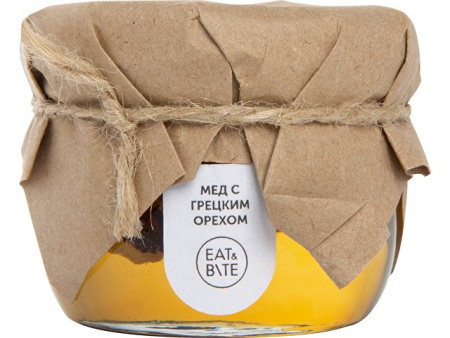 Сувенирный набор "Мед с грецким орехом" 120 гр